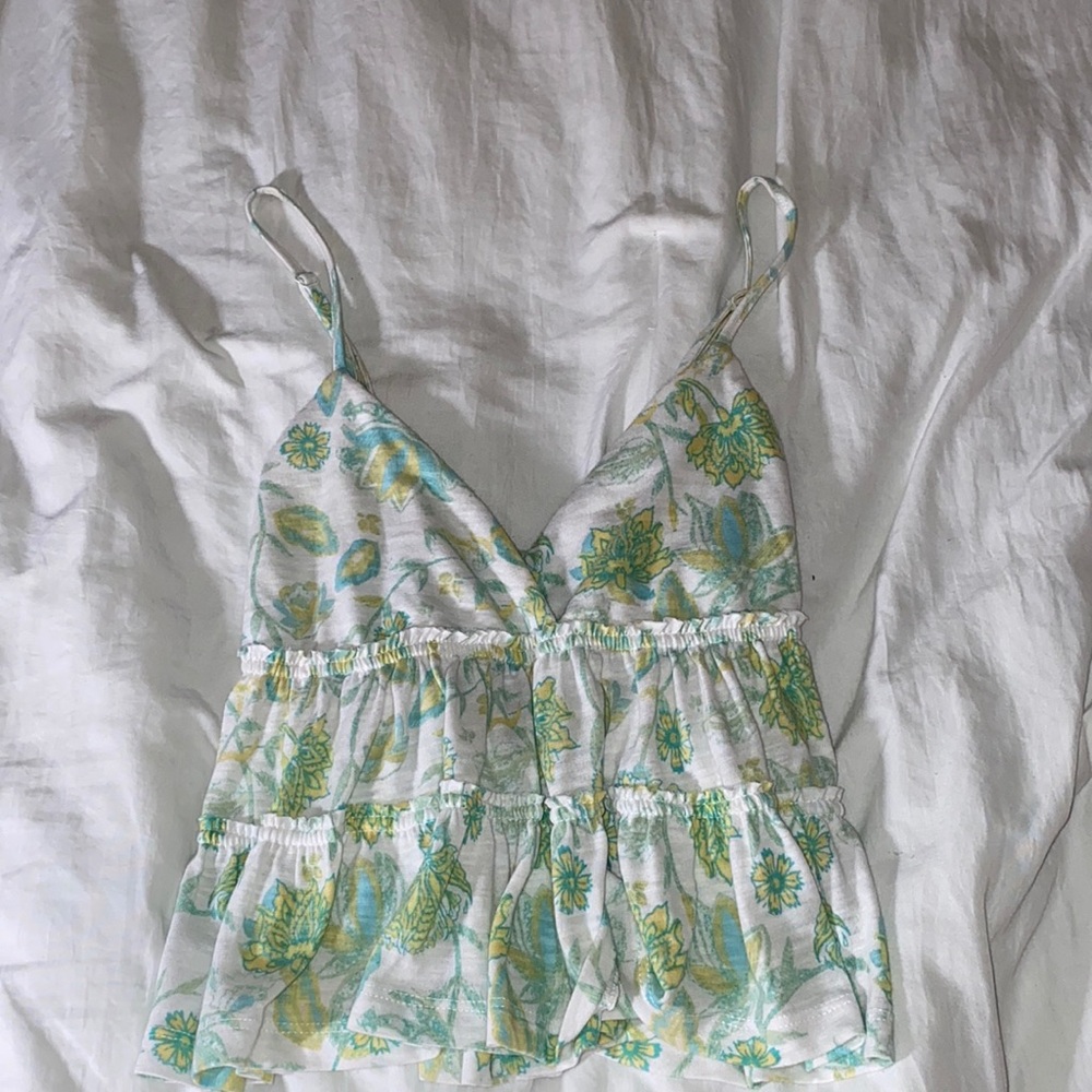 Floral baby doll top